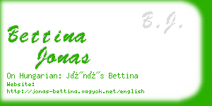 bettina jonas business card